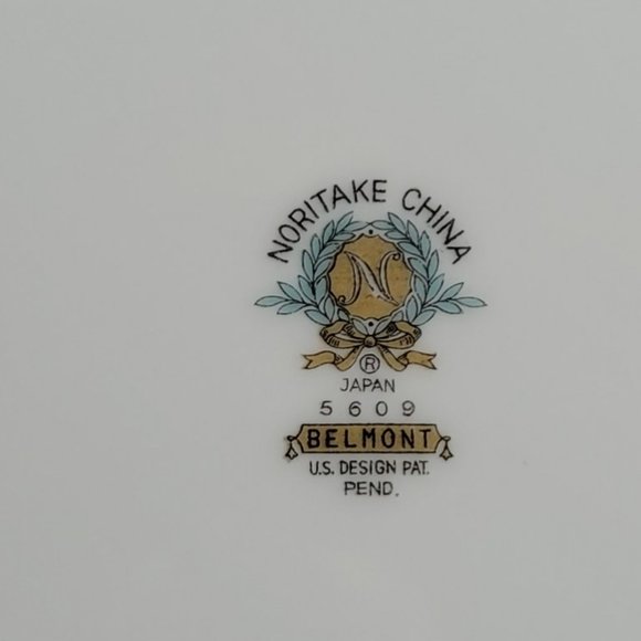 THREE Noritake Belmont Salad Plates Blue Gray Scrolls & Flowers #5609 - Picture 12 of 12